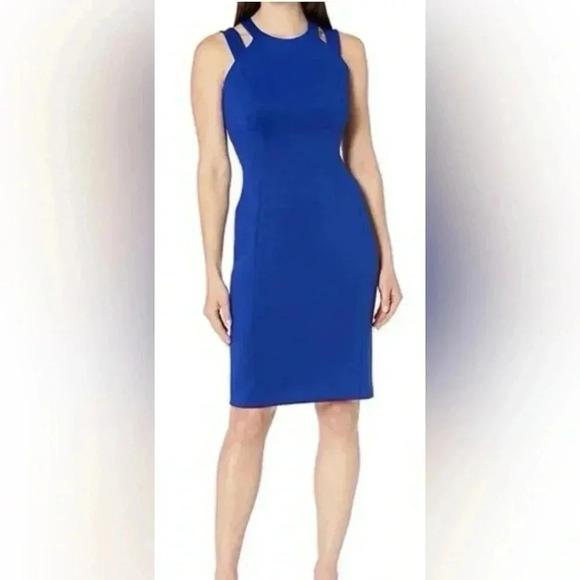 Red Calvin Klein Dress Size 8 - Picture 2 of 7